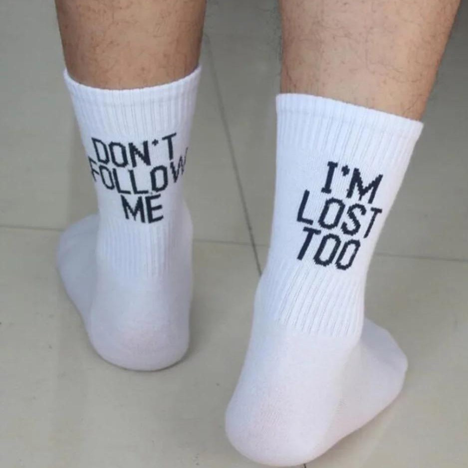 The Don't Follow Me I'm Lost Socks Unisex | JAY by jshamar