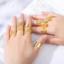Load image into Gallery viewer, The Initial Gold Statement Ring Womens | JAY by jshamar
