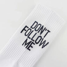 Load image into Gallery viewer, The Don&#39;t Follow Me I&#39;m Lost Socks Unisex | JAY by jshamar
